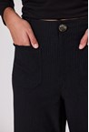 STRETCH STRIPE PANT - blk stripe